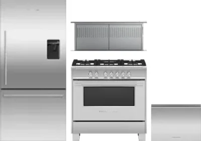 4 Piece Package Includes Refrigerator, Range, Hood And Dishwasher